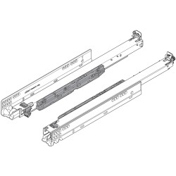 MOVENTO Zint. BLUMOTION / odpowiedni do TOB / odpowiedni do SERVO-DRIVE, pełny wysuw, prowadnica, 40 kg, dł.600 mm, wymaga spr